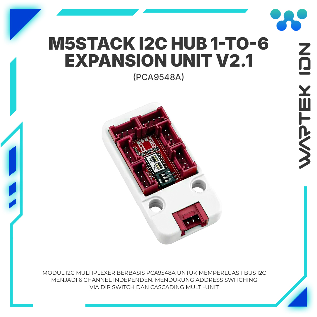 M5Stack I2C Hub 1 to 6 Expansion Unit v2.1 with DIP Switch (PCA9548A)